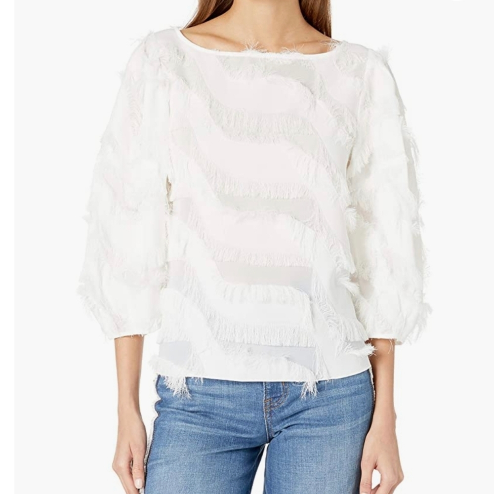 Athena Marie Semi Sheer Blouse
